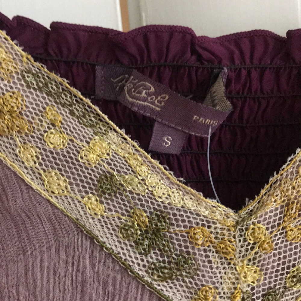 NWT Hale Bob velvet and lace embroidered dress - Picture 6 of 6